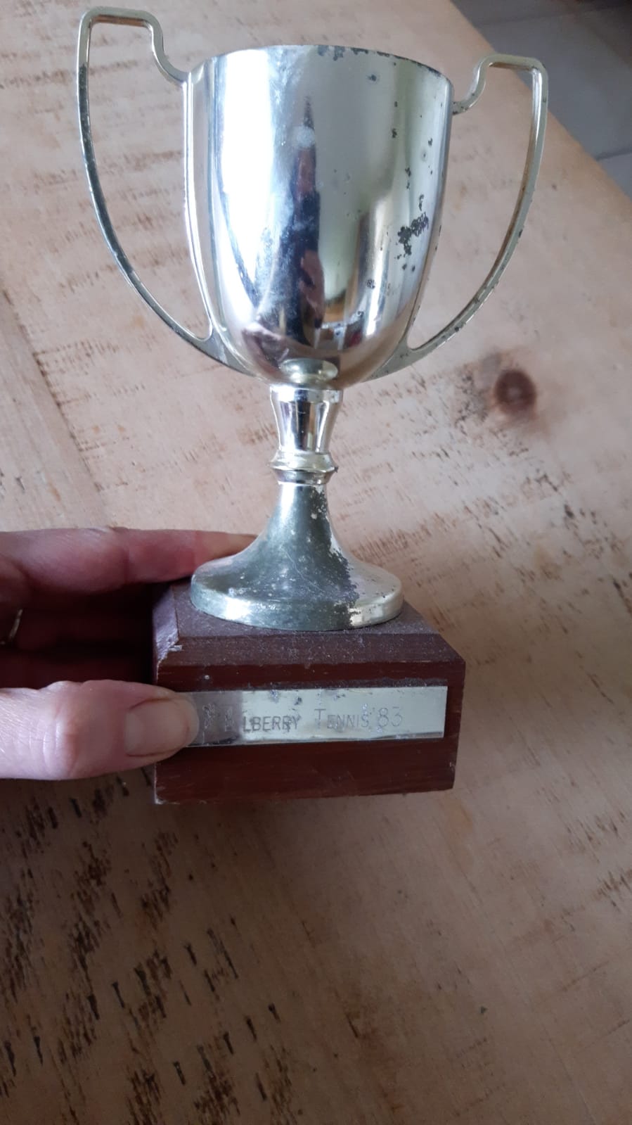 The Kilberry Tennis 1983 club trophy